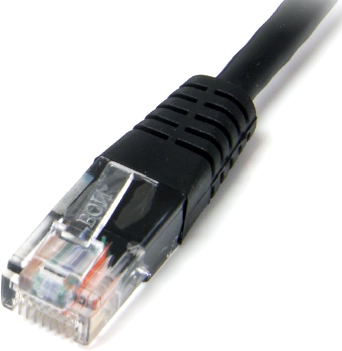 StarTech.com 50 ft Cat5e Black Molded RJ45 UTP Cat 5e Patch Cable - 50ft Patch - Image 2