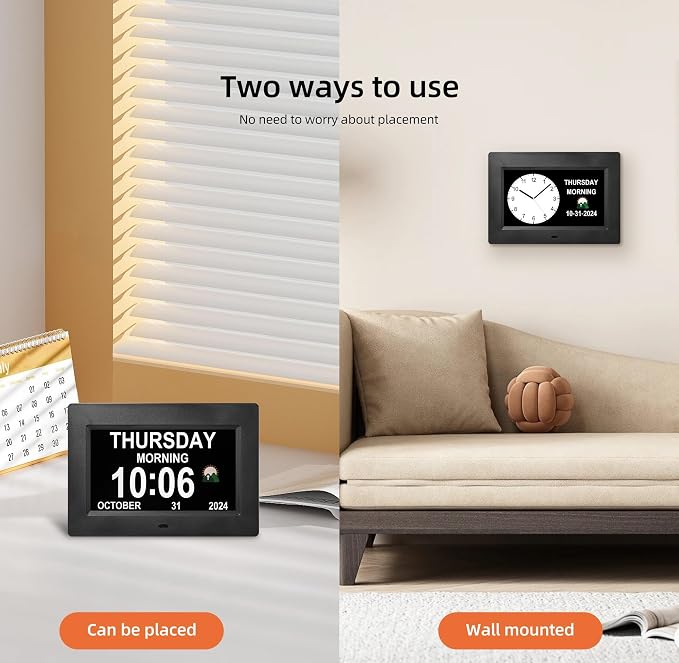 Dementia clock with time, 12 sets of alarms paired with 20 usage scenarios - Image 4