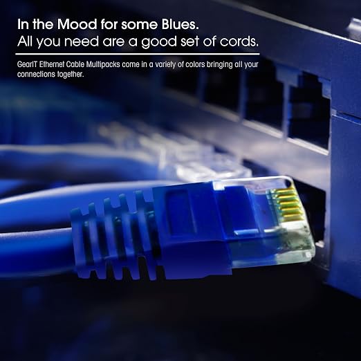 GEARit Cat 6 Ethernet Patch Cable 3 ft Blue, Cat 6 High Speed 24AWG 10Gbps RJ45 - Image 9