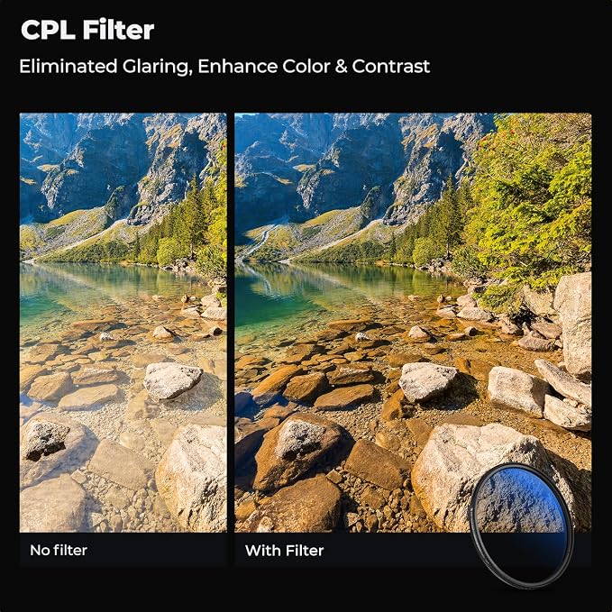 K&F Concept 49mm UV/CPL/ND2-400 Lens Filters Kit-18 Multi-Layer Coatings - Image 4