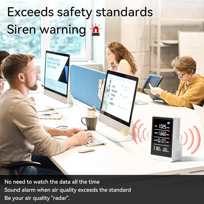 5-in-1 Professional Indoor Air Quality Monitor Indoor Portable CO2 Monitor | - Image 6