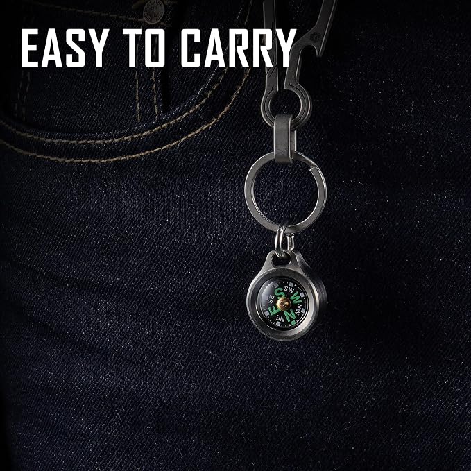 MecArmy Mini Titanium/Brass Compass, Waterproof IPX5 Pocket Compass - Image 5