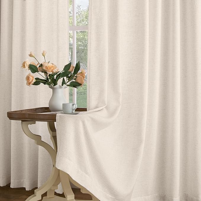 Memory Trained Pinch Pleated Curtains 84 Inches Long, Viral Linen Pinch Pleat - Image 7
