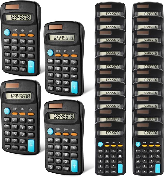Flutesan 24 Pieces Small Pocket Calculator Bulk, Mini Basic Scientific by Flutesan
