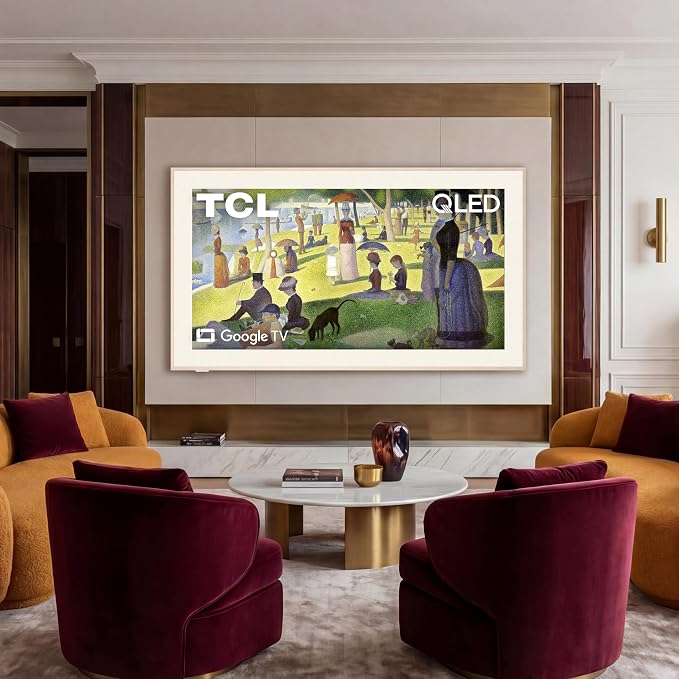 TCL 65 Inch Class NXTVISION Series Picture Frame Art TV | 65A300W, Latest Model | QLED 4K HDR Smart Google TV | 120HZ Dolby Atmos Audio | Alexa Google Apple Streaming Television | Easy Install - Image 16