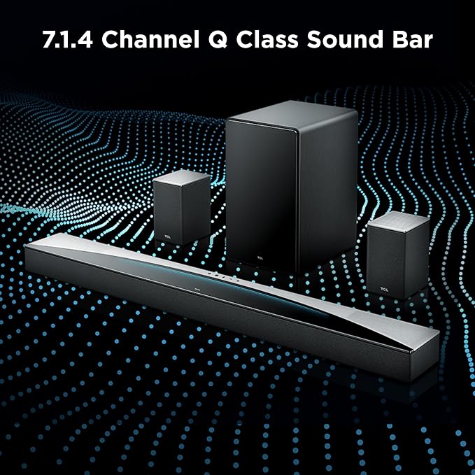 TCL Q85H 7.1.4 Surround Sound Bar with Wireless Subwoofer for Smart TV | Dolby Atmos DTS:X Sound System | 860W Power Bluetooth Home Theater Speaker | App Control & Remote Control | Latest Model - Image 2