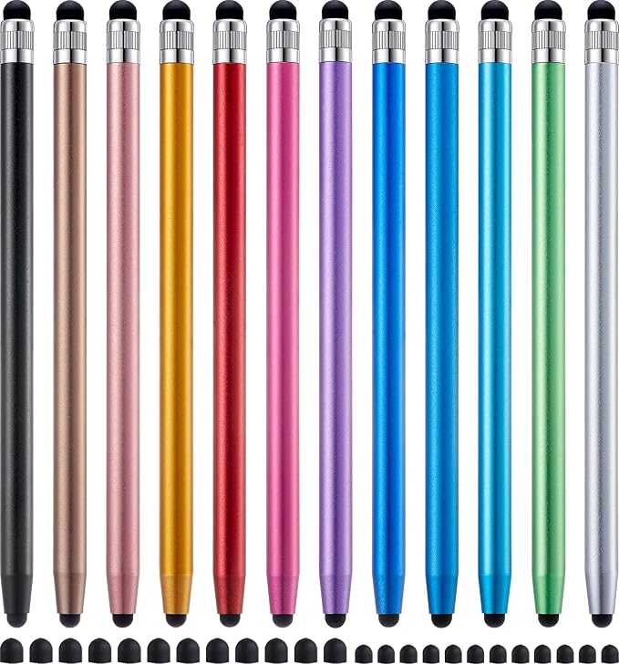 LINFANC 12Pcs Stylus Pen for Touchscreen, 2-in-1 High Precision & Sensitivity by LINFANC