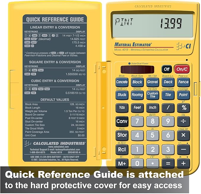 Calculated Industries 4019 Material Estimator Calculator | Finds Project - Image 4