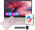 HP Stream 14" HD Laptop with AI Copilot for Student & Business, Intel Processor N150, 4GB RAM, 1.12TB Storage (128GB UFS + 1TB Docking Station), 1 Year Office 365, Wi-Fi 6, Win 11, Tranquil Pink by HP