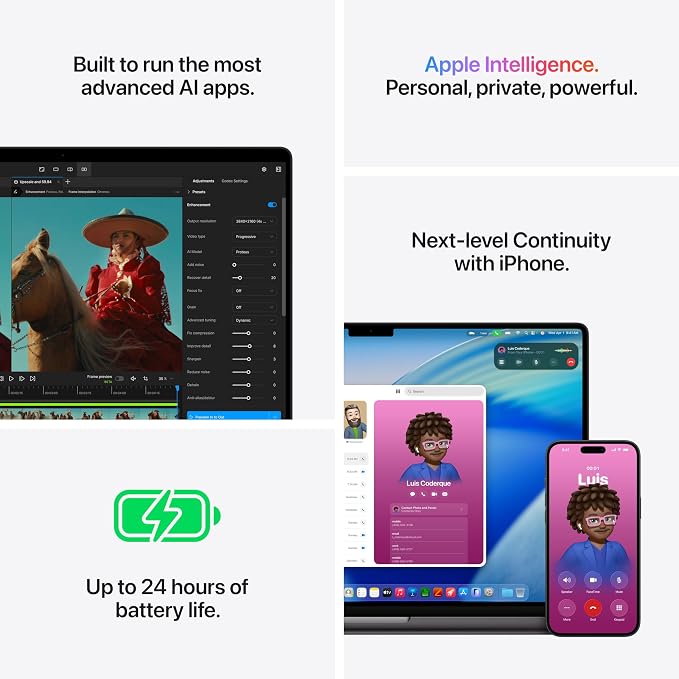 Apple 2026 MacBook Pro Laptop with Apple M5 Pro chip with 18-core CPU and 20-core GPU: Built for AI, 16.2-inch Liquid Retina XDR Display, 24GB Unified Memory, 1TB SSD, Wi-Fi 7; Space Black - Image 5