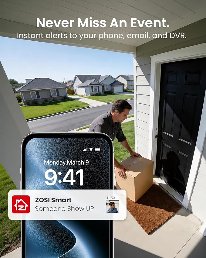 ZOSI 3K Lite 16 Channel Security Camera System Outdoor, AI Human Vehicle - Image 7