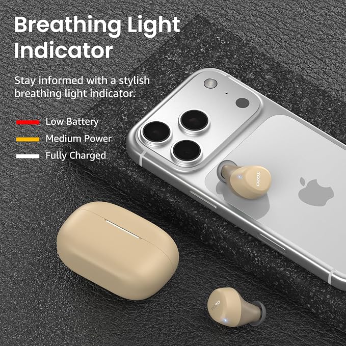 TOZO A1 Wireless Earbuds Bluetooth 5.3 Light Weight in Ear Headphones | IPX5 Waterproof, 2 Mics for AI Calls, Immersive Premium Sound Bass Ear buds with Charging Case, 32 Presets EQ via TOZO App - Image 7
