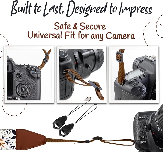 Art Tribute Camera Strap, Vintage Embroidered Neck Shoulder & Crossbody Camera - Image 7
