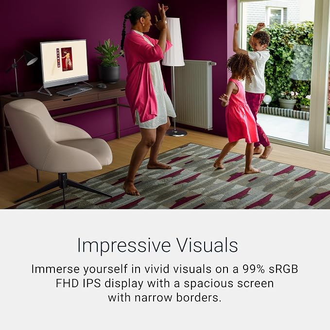 Dell 23.8" All-in-One Desktop, FHD, Intel Core 5 120U, Windows 11 Home | Intel Graphics, 512GB SSD, 16GB DDR5, Dolby Atmos Speakers, Wi‑Fi 6E, Keyboard & Mouse, EC24250 - Image 2