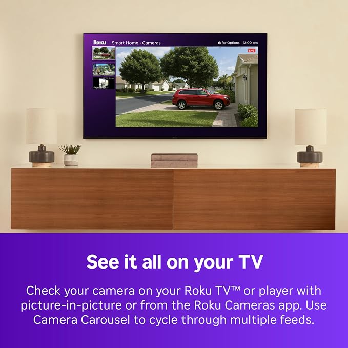 Roku Wireless Battery Security Camera 2025, Indoor/Outdoor Weather‑Resistant - Image 4