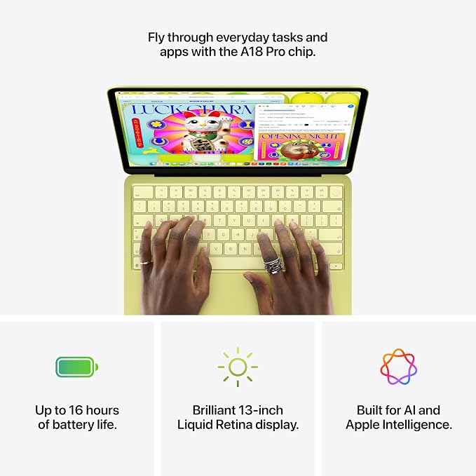 Apple 2026 MacBook Neo 13-inch Laptop with A18 Pro chip: Built for AI and Apple Intelligence, Liquid Retina Display, 8GB Unified Memory, 512GB SSD Storage, 1080p FaceTime HD Camera, Touch ID; Indigo - Image 6