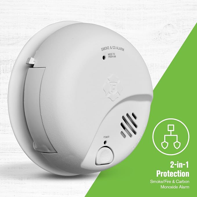 First Alert Combination Smoke & Carbon Monoxide Alarm, Battery Operated Detector - Image 2