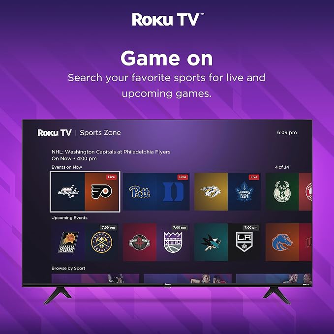 Hisense 65-Inch Class R6 Series 4K UHD Smart Roku TV with Alexa Compatibility, Dolby Vision HDR, DTS Studio Sound, Game Mode (65R6G),Black - Image 6