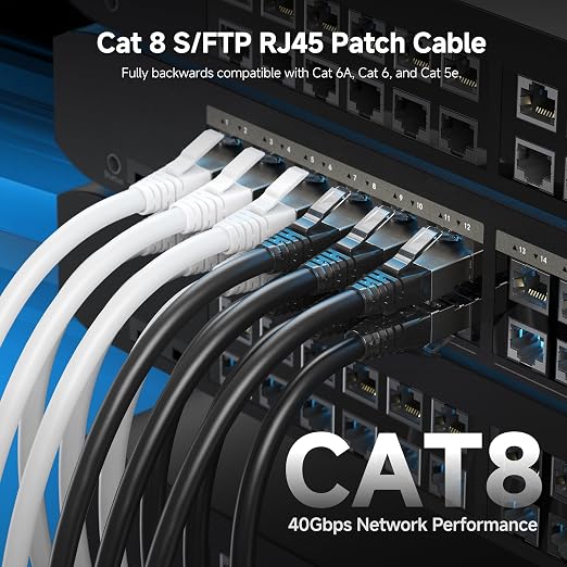 Cable Matters 40Gbps Shielded Cat 8 Ethernet Cable - 10ft - Image 2