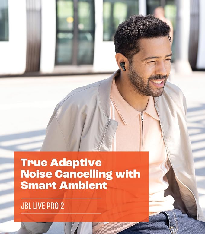 JBL Live Pro 2 TWS - Noise Cancelling Earbuds - Black | JBL Signature Sound, True Adaptive Noise Cancelling with Smart Ambient, 40 1030 hours of playback with wireless charging - Image 4