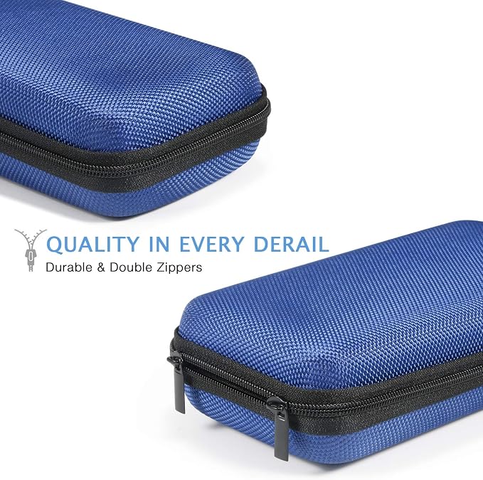 GLCON Portable Protection Hard EVA Case for External Battery, Cell Phone, GPS, Hard Drive, USB/Charging Cable, Small Carrying Bag Mesh Inner Pocket, Zipper Enclosure, Universal Travel Pouch Bag - Image 5