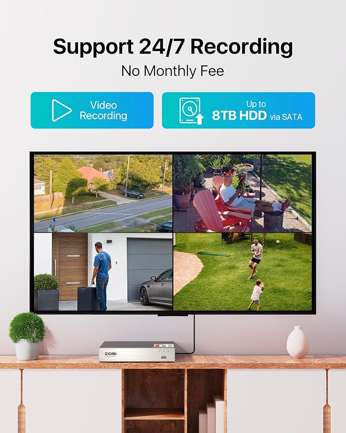 ZOSI 8CH 5MP Lite Security Camera System - Image 4