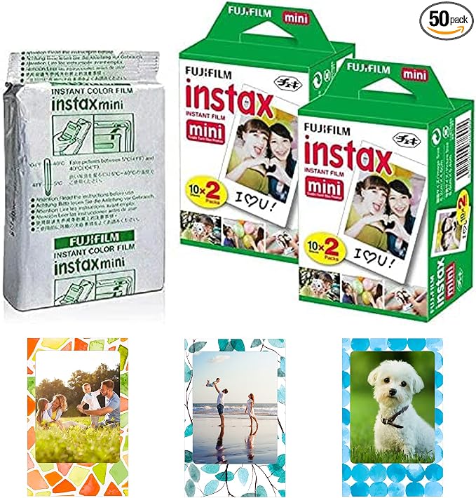 Fujifilm Instax Mini Instant Film, 10 Sheets×5 Pack Bundled by FUJIFILM