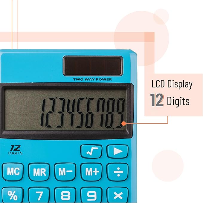 Mr. Pen- Standard Function Calculator, 12 Digits, Solar Calculator, Basic - Image 3