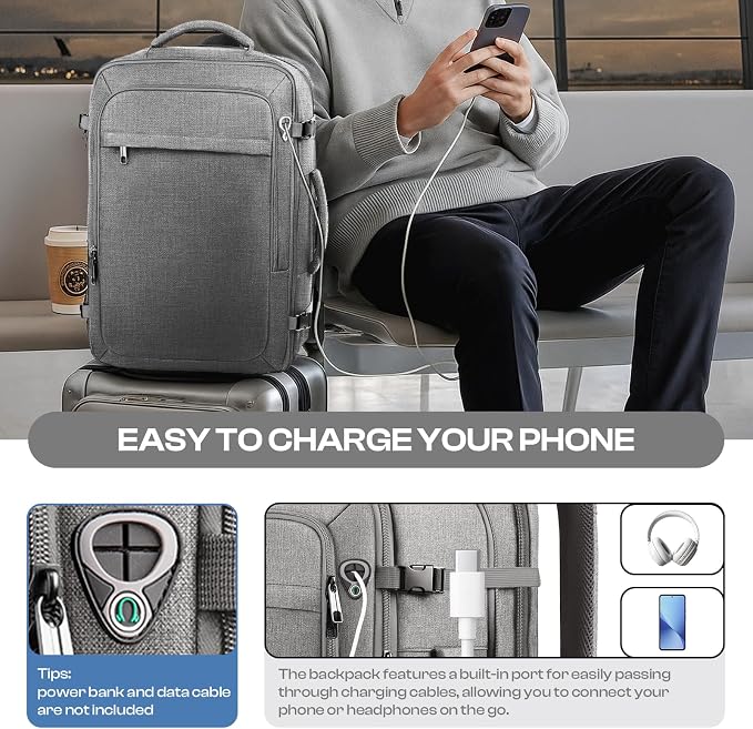 Travel Laptop Backpack for Men, 60L Extra Large TSA Approved Business Computer - Image 6