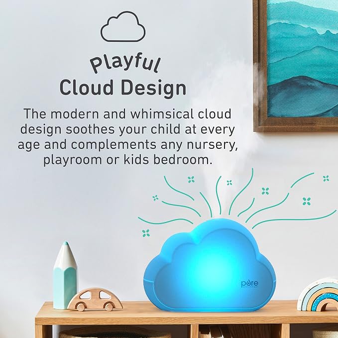 Pure Enrichment PureBaby Cloud Ultrasonic Cool Mist Humidifier Quiet Variable Mist for up to 24 Hrs Ideal for Baby Nurseries & Kids Bedrooms to Relieve Congestion Colds & Coughs, Night Light, BPA-Free - Image 5