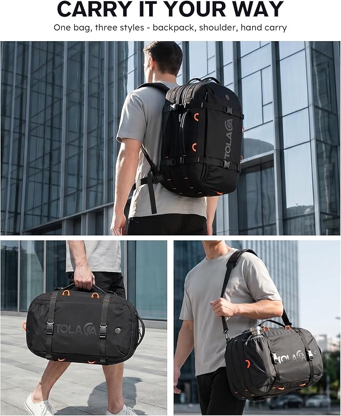 Tolaccea Travel Backpack for Men Women, 40L-50L Carry On Backpack - Image 2