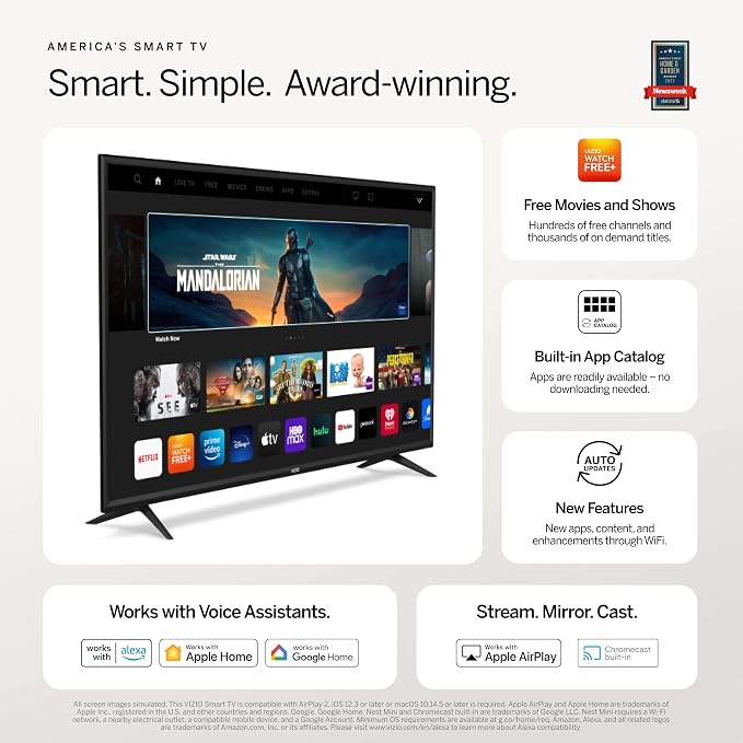 VIZIO 24-inch D-Series Full HD 1080p Smart TV with Apple AirPlay and Chromecast Built-in, Alexa Compatibility, D24f4-J01, 2021 Model - Image 5