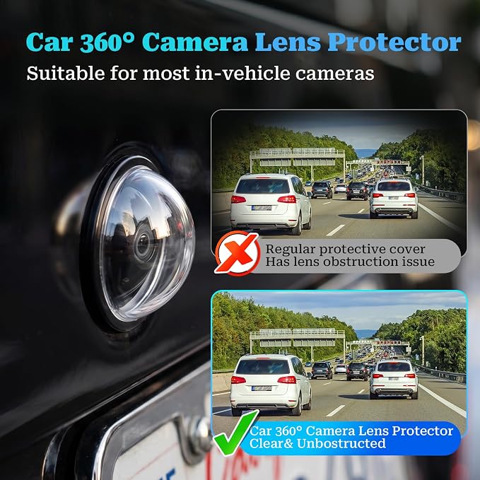 4-Pack Car Camera Lens Protector, Anti-Fog Clear Backup Camera Cover, 17.5mm - Image 2