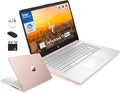 HP 14" Laptop Computer for 2026 Student Business Productivity, MS Office & Win 11 Pro, Copilot AI, Intel 4-Core CPU, 4GB DDR5 RAM, 628GB Storage (128GB UFS+500GB Ext), Wi-Fi 6, HubxcelAddon, Rose Gold by Unknown