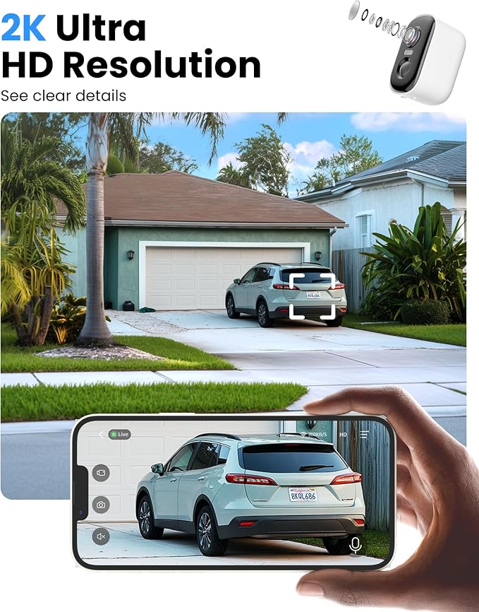 MISECU 2K Solar Camera Outdoor Wireless, WiFi Cameras - Image 3