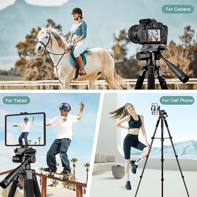 Camera Tripod Stand, Lightweight and Compact Travel Tripod - Image 2
