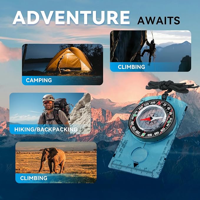 Compass Hiking Survival, Wilderness Survival Compass - Image 5