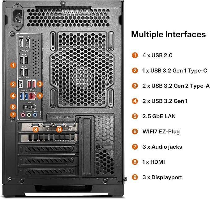 KOTIN Prebuilt Gaming PC, Ryzen 7 9700X, 32GB DDR5, RTX 5060 8GB, 1TB SSD | 360mm Liquid Cooled Gaming Desktop, 11.3in Smart Display, 650W 80+ Gold PSU, WiFi 7, Assembled in USA, Windows 11 ARGB Tower - Image 7