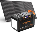 MARBERO Solar Generator 111Wh Portable Power Station with Solar Panel 30W Included Power Bank with AC Outlet 120W Surge for Home Outages Camping Outdoor Adventure Emergency by MARBERO