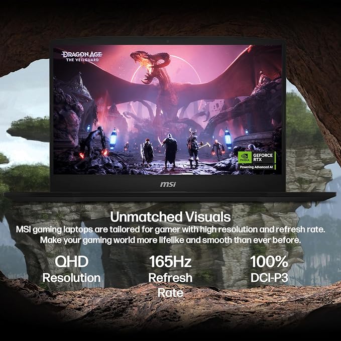 msi Katana 15 HX Gaming Laptop, Intel i7-14650HX, NVIDIA Geforce RTX 5070 | 15.6" QHD 165Hz Display, 16GB DDR5 RAM, 1TB SSD, Wi-Fi 6E, RGB Backlit, Cooler Boost 5, Win 11 Home, w/1TB Portable HDD - Image 5
