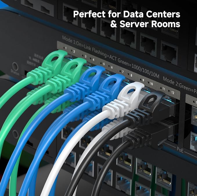 Cable Matters 10Gbps 5-Pack Snagless Short Cat 6 Ethernet Cable - 1ft - Image 7