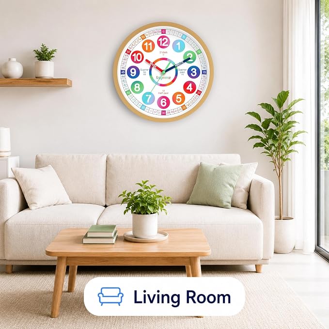 Roymnie Wall Clock Battery Operated 14 Inch Silent Non Ticking Large Teaching - Image 7