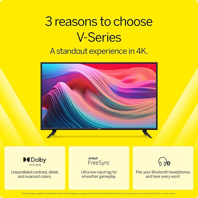 VIZIO 50-Inch V-Series 4K UHD LED Smart TV with Voice Remote, Dolby Vision, HDR10+, Alexa Compatibility, 2022 Model - Image 3