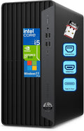 HP ProDesk 600 Desktop Computer, i5-10400F, 16GB RAM, 512GB SSD, GT 610 | Ideal for Office Work, Web Browsing, Remote work, and Everyday Multitasking; WiFi Adapter, Compact Design with Win 11 Pro by Unknown