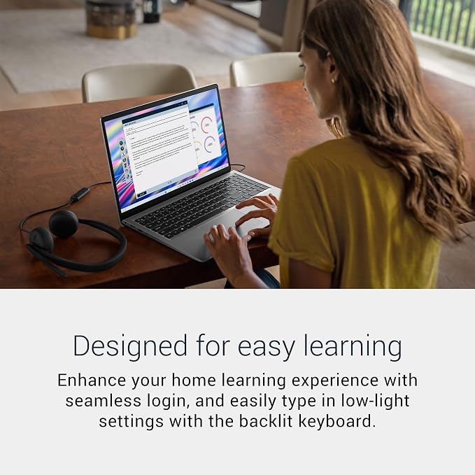 Dell 15.6 Laptop, FHD, Intel Core i7 1355U, 16GB RAM, Windows 11 Home | 250 nits Anti-Glare IPS, Intel UHD Graphics, DDR5, 512GB SSD, Backlit Keyboard, Wi-Fi 6, Business Ready, DC15250 - Image 3