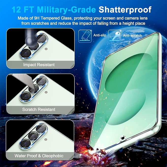 3 Pack for Samsung Galaxy S26 Screen Protector Tempered Glass + 3 Pack Camera - Image 5