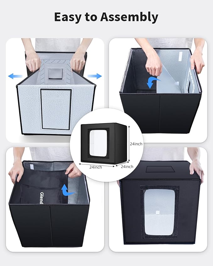 Glendan 24"x24" Light Box Photography, Large Photo Light Box - Image 3