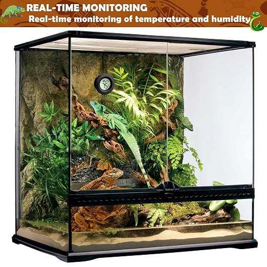 Vodolo 2PCS Reptile Thermometer and Humidity Gauge, Digital Adhesive Reptile - Image 4