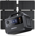 GRECELL Solar Generator with 40W Solar Panel Included,230Wh Portable Power Station 1.5hrs Fast Charging, (600W Surge) AC Outlets, LiFePO4 Battery Backup for Outdoor Camping, Trip, Power Outage by GRECELLPOWERSTATION