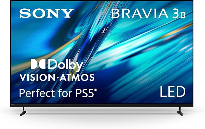 Sony 55 Inch BRAVIA 3 II LED 4K HDR Smart Google TV with Gemini K-55XR30M2 | XR Processor with AI Technology, Dolby Vision/Atmos, 120Hz Refresh Rate, 4K movie credits included, 4xHDMI 2.1, PS5 Features by Unknown